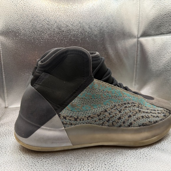 Size 9 Adidas Yeezy QNTM Slip On Primeknit Teal Blue Mens Sneaker Shoes G58864 - Picture 4 of 12